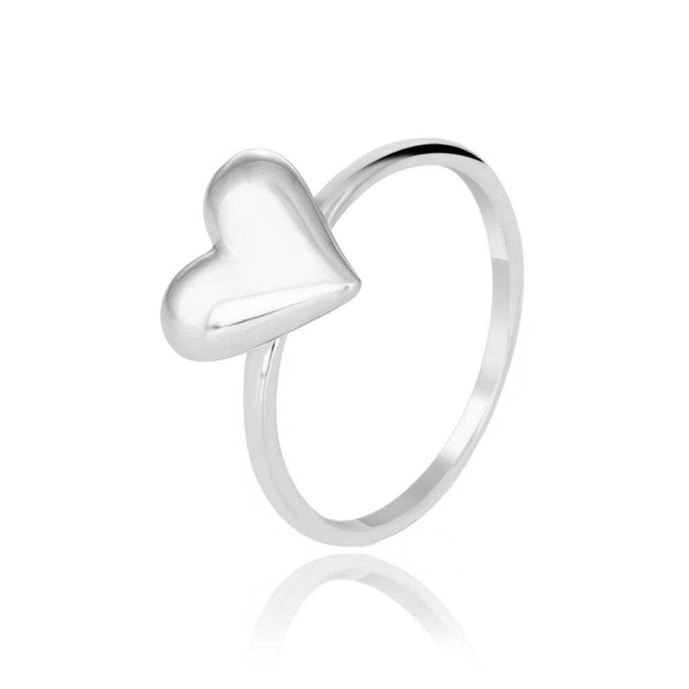 Romantic Heart Shaped Diamond Ring